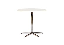 Table, white, laminate, diameter: 80 cm, H: 72 cm