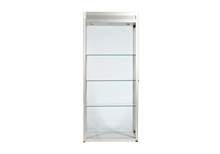 Lockable glass case, H:180 W:80 D:37 cm